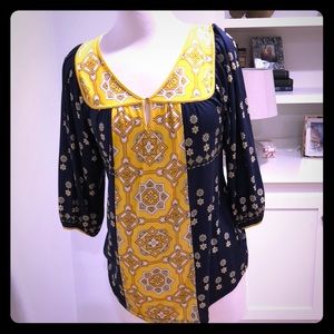 Juicy Couture Navy and yellow top